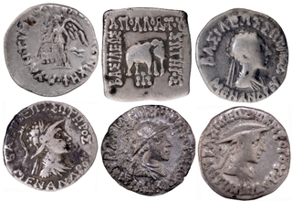 A Lot of 6 Very Rare Silver Drachma Coins of Indo Greeks of Verious Kings in Excellent Conditions.