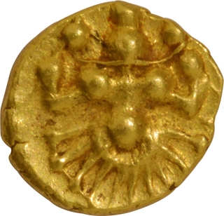 	UNC Gold Half Fanam Coin of Vijayanagara Feudatory Probably North Central Karnataka,  possibly from the Gadag Region.	