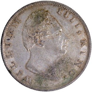 	Rare & Unlisted Silver One Rupee Coin of King William IIII of Calcutta Mint of 1835.	