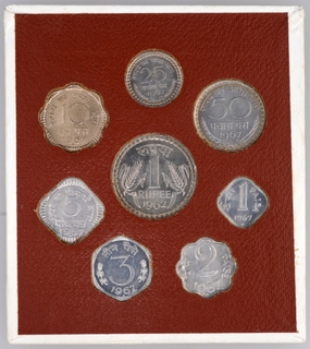 	Exceedingly Rare Proof Set of Decimal Coins of Bombay Mint of 1967 of Republic India.	