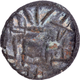 Copper One Eighth Karshapana Coin of Yajnabala of Panchala Dynasty.