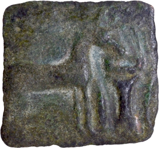 Square Copper Coin of Malayaman Chiefs of Sangam Period.