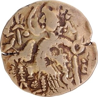 Kidara Kushan Base Gold Dinar Coin of Later Kushan Dynasty.