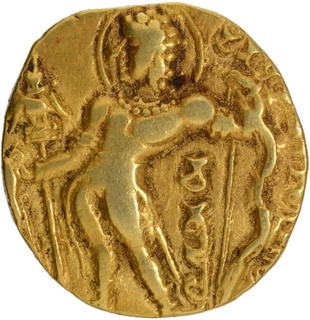 Chandragupta II Gold Dinar Coin of Gupta Dynasty of Archer type.