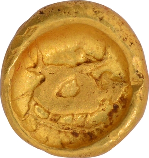 Gold Fanam Coin of Chalukyas of Kalyana.