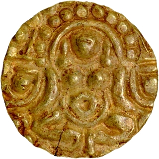 Sallakshana Varman Gold Masha Coin of Chandellas of Jejakabhukti.