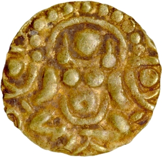 Gold Masha Coin of Chandellas of Jejakabhukti Ruler Sallakshana Varman.