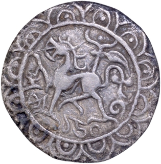 Tripura Kingdom Amara Manikya Silver Rupee Coin of Saka Era 1503.