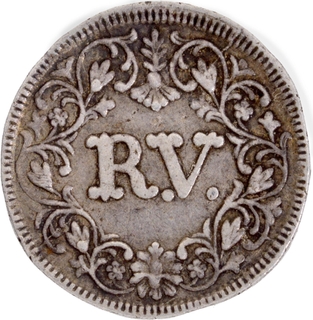 Travancore State Silver Velli Fanam Coin of Rama Varma IV.