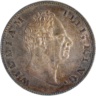 Rare Silver One Rupee Coin of King William IIII of Calcutta Mint of 1835 with Toning.