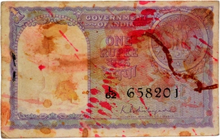 One Rupee Banknotes Bundle Signed by K G Ambegaonkar of Republic India of 1951.