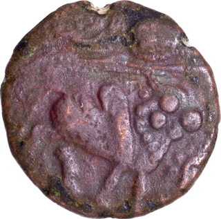 Copper Kasu Coin of Devaraya I of Vijayanagara Empire.