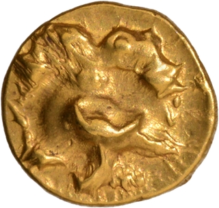 Achyutharaya Gold Half Varaha Coin of Vijayanagara Empire.