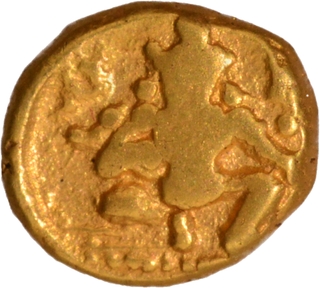 Gold Half Varaha Coin of Krishnadevaraya of Vijayanagara Empire.