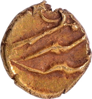 Kolar Mint Gold Fanam Coin of Alamgir II Mughal Empire.