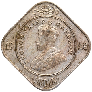 Rare Cupro Nickel Two Annas Coin of King George V of Bombay Mint of 1928.