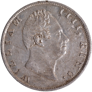 Exceedingly Rare Silver One Rupee Coin of King William IIII of the year 1835 of Calcutta Mint.