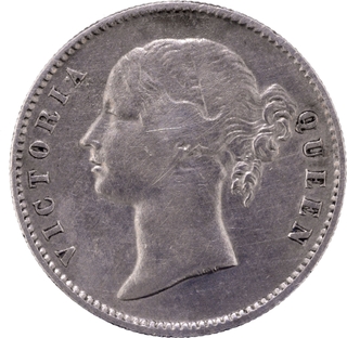 Extremely Rare Silver One Rupee Coin of Victoria Queen of the year 1840 of Calcutta Mint.