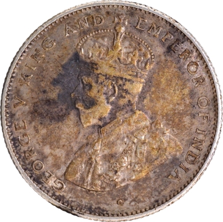 Silver Fifty Cents Coin of King George V of Sri Lanka of 1917.