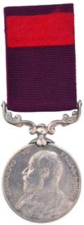 Silver Medal of King Edward VII of Indian Army Long Service and Good Conduct.