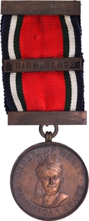 Extremely Fine Condition Bronze Medal of Ranjitsinhji of Nawanagar State of 1936.