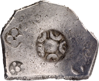 Very Rare Scyphate Silver Punch marked Five Shana Coin of Shakya Janapada.