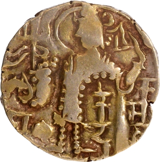 Rare Base Gold Dinar of Kidara Kushan of Later Kushan Dynasty.