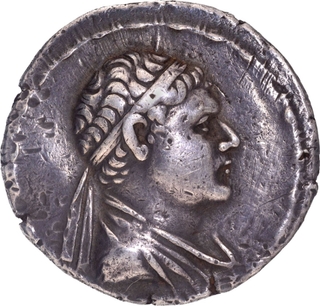 Very Rare Silver Tetradrachma Coin of Heliocles II of Indo Greeks.