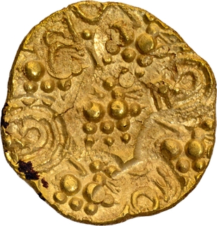 Rare Punch Marked Gold Pagoda Coin of Jayasimha II of Chalukyas of Kalyana.