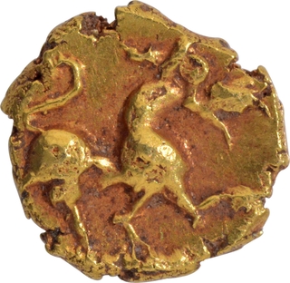 Maratha of Tanjavur, Sarabhaji I Gold Fanam Coin of Maratha Confederacy.