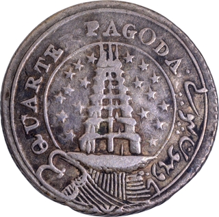 2nd Issue Silver Quarter Pagoda Coin of Madras Presidency.