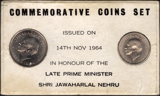 Very Rare 1964 Proof Set of Jawaharlal Nehru of Bombay Mint.