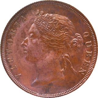 Bronze One Cent Coin of Straits Settlements of 1897.