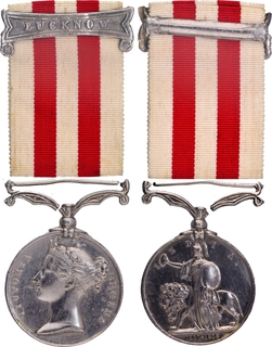 Extremely Rare Indian Mutiny Silver Medal of Queen Victoria of 1857-58.