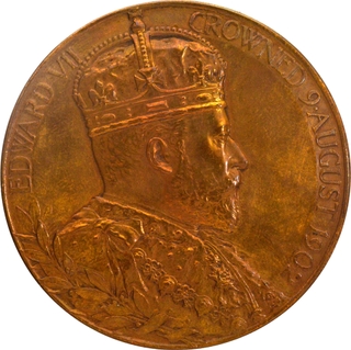 Coronation Medal of King Edward VII and Queen Alexandra of 1902 of Bronze.