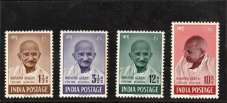 Gandhi 1948 Complete of 4V Stamps MNH.