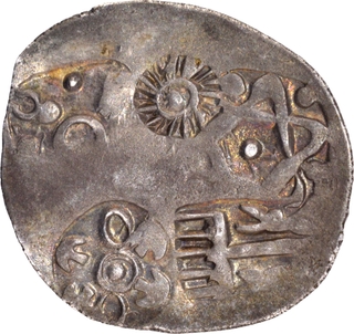 Series I Punch Marked Silver Karshapana Coin of Magadha Janapada.