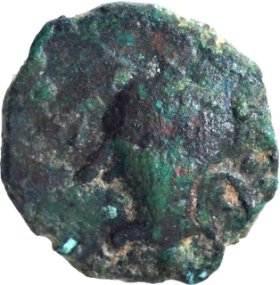 Chandragupta II Copper Coin of Guptas of Bust type.