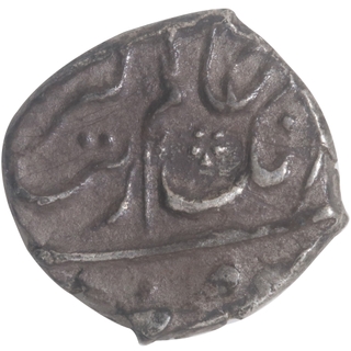 Aurangazeb Alamgir Burhanpur Mint type Silver Square One Eighth Rupee Coin, 