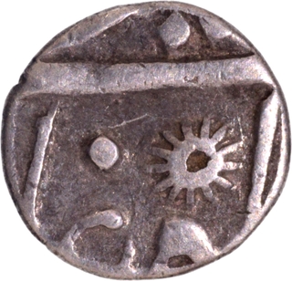 Silver One Eighth Rupee Coin of Murshidabad Mint of Bengal Presidency.