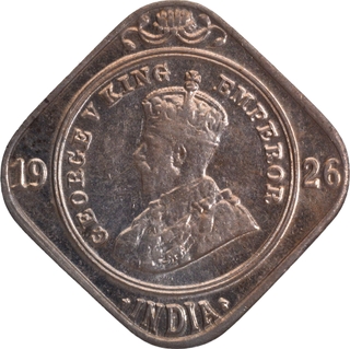 Very Rare Cupro Nickel Two Annas Coin of Calcutta Mint of King George V of 1926.