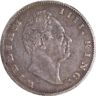 Rare Silver One Rupee Coin of King William IIII of Calcutta Mint of 1835.