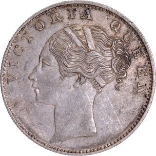 Very Rare 1840 Continuous Legend Silver One Rupee Coin of Victoria Queen of Calcutta Mint.