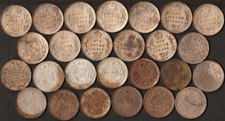 Twenty-Six Coins Collection of King Edward VII and George VI of Silver Rupee of Different Years and Mint.