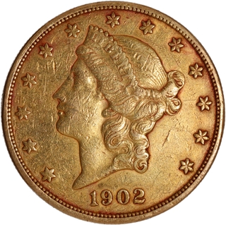 Extremely Rare Gold Twenty Dollars Coin of USA of 1902.