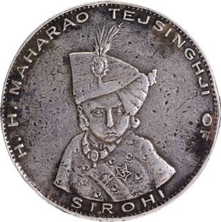 1946 Silver Medal of  Maharao Tej Singh Ji of Sirohi state.