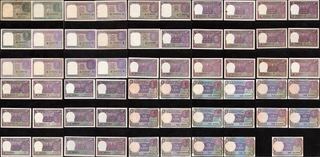 Rare One Rupee Collection set of 59 Notes of Mixed Condition of Independent and Republic India.