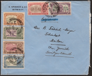 King George V Private Cover of Inauguration of New Delhi tied up with complete set of 1931 stamps.