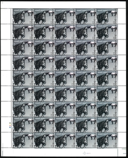 Perforation and Printing Shifted Error on Zanskari Stamps Sheet of 2009.