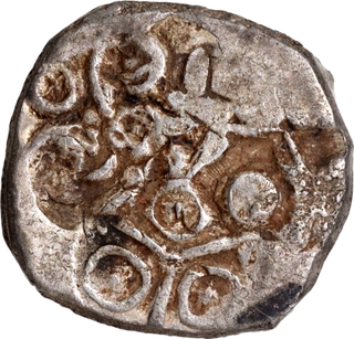 Silver Karshapana Punch Marked Coin of Erikaccha (Erich) Janapada.